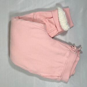 L.L. Bean Pink Colored Sherpa Line Sweatpants Size Large Women's Cozy Warm